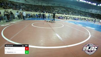 52 lbs Round Of 16 - McCoy Hall, Randall Youth Wrestling Club vs Tatum Hawkins, Noble Takedown Club