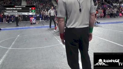 90 lbs 3rd Place Match - Hadley Page, Linn County vs Gracelynn Lucas, Lucas Wrestling