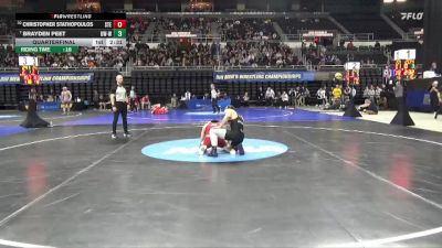 165 lbs Quarterfinal - Brayden Peet, Wis.-Whitewater vs Christopher Stathopoulos, Stevens