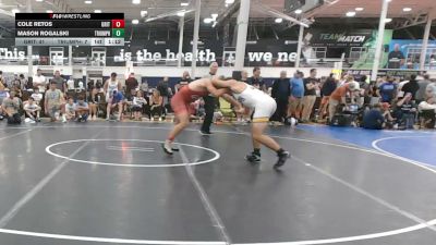 191 lbs Rr Rnd 2 - Cole Retos, Grit Mat Club Red - HSC vs Mason Rogalski, Triumph Black - HSC