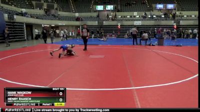 55 lbs 5th Place Match - Henry Raasch, West Salem Bangor Wrestling vs Hank Waskow, Jesup Mat Club