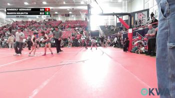 95 lbs Rr Rnd 2 - Kimberly Gerhardt, Barnsdall Youth Wrestling vs Maisyn Hulbutta, Mojo Grappling Academy