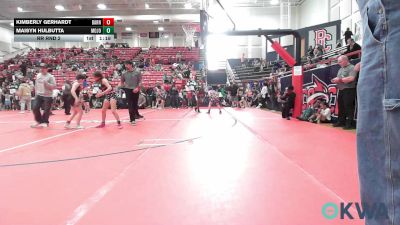 95 lbs Rr Rnd 2 - Kimberly Gerhardt, Barnsdall Youth Wrestling vs Maisyn Hulbutta, Mojo Grappling Academy