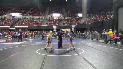 100 lbs Cons. Semi - Bailey Wagner, East Glacier vs Khloe Kaufman, Glasgow Wrestling Club