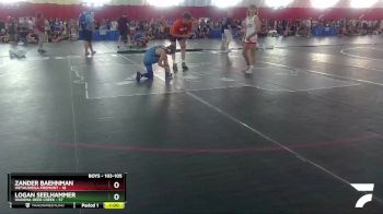 103-105 lbs Round 2 - Zander Baehnman, Weyauwega-Fremont vs Logan Seelhammer, Wadena-Deer Creek