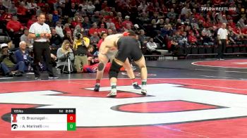 165 lbs Quarterfinal - Danny Braunagel, Illinois vs Alex Marinelli, Iowa