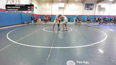 Boys 285 lbs Champ. Round 1 - Xavier Salas, Salinas Boys vs Ricky Gaoteote, Saint Francis Boys