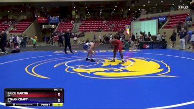 132 lbs Quarterfinal - Brice Martin, OK vs Ethan Craft, MO