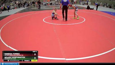 70 lbs Semifinal - Vanessa Torres, Victory Wrestling-Central WA vs Nevaeh Worthington, Newberg Mat Club