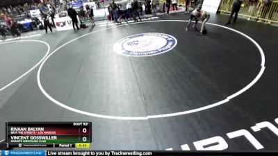 98 lbs Champ. Round 2 - Vincent Gosswiller, Granite Wrestling Club vs Rivaan Balyan, Beat The Streets - Los Angeles