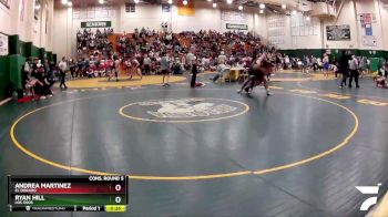 220 lbs Cons. Round 5 - Ryan Hill, Los Osos vs Andrea Martinez, El Dorado