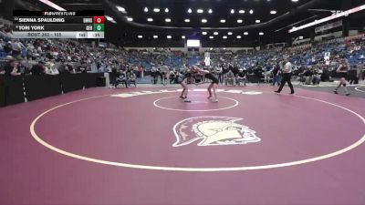 105 lbs 5th Place Match - Tori York, Goddard-Eisenhower Hs vs Sienna Spaulding, Emporia Hs