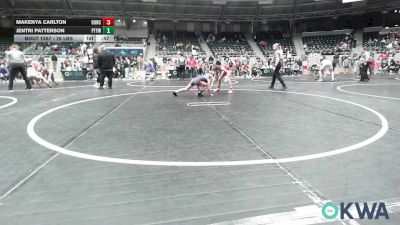 76 lbs Consolation - Makenya Carlton, Duncan Demon Wrestling vs Jentri Patterson, Perkins