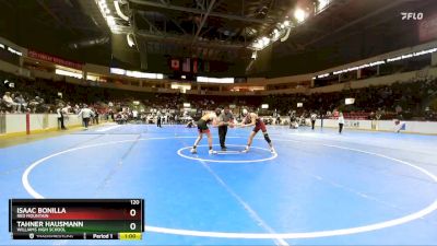 120 lbs Cons. Round 3 - Isaac Bonilla, Red Mountain vs Tahner Hausmann, Williams High School