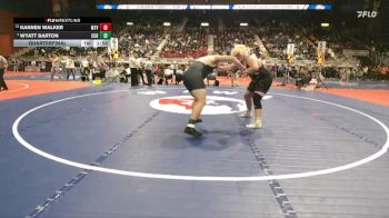 3A-285 lbs Quarterfinal - Kannen Walker, Mountain View vs Wyatt Barton, Cody