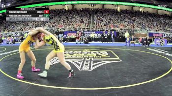Girls-130 lbs 1st Place Match - Brynn Brower, Grand Haven Hs Girls vs Angellaya Burden, Mio-Au Sable Hs Girls