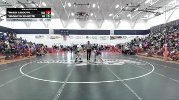 Girls 147 lbs 3rd Place Match - Hailey Sandoval, Lassen Girls vs Brooklyn Schuster, Red Bluff Girls