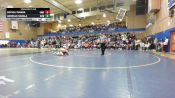 105lbs Cons. Round 6 - Sophia Turner, Kennewick (Girls) vs Adrielle Sabala, Sageview (Girls)