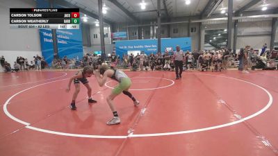 82 lbs Quarterfinal - Carson Tolson, Jacobus vs Carson Weatherly, Gardners