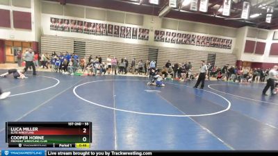 55 lbs Champ. Round 1 - Cooper Horne, Fremont Wrestling Club vs Luca Miller, Elite Wrestling