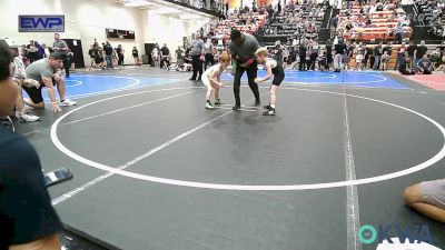 58 lbs Consi Of 8 #1 - River Cochran, Hulbert vs Stryker Hawk, Salina Wrestling Club