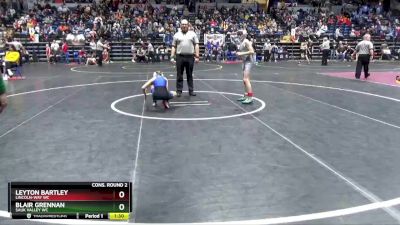 90 lbs Cons. Round 2 - Leyton Bartley, Lincoln-Way WC vs Blair Grennan, Sauk Valley WC