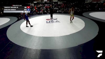 120 lbs Timothy Walker Jr, SDIKWA - San Diego-Imperial Kids Wrestling Association vs Shelton Hirsch, SJWA - San Joaquin Wrestling Association
