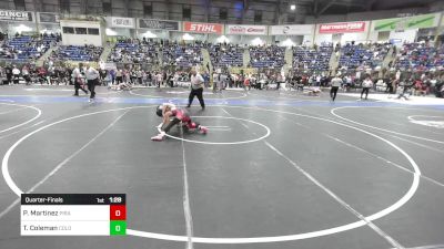 95 lbs Quarterfinal - Patrick Martinez, Pirates vs Tyson Coleman, Colorado Outlaws