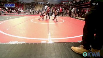 46 lbs Semifinal - Trenten Harris, Pin-King All Stars vs Miles Sanders, Sallisaw Takedown Club