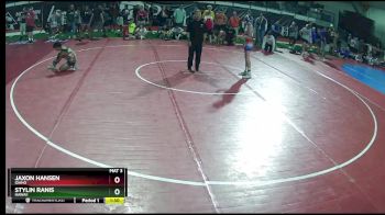 95-104 lbs Quarterfinal - Jaxon Hansen, Idaho vs Stylin Ranis, Hawaii