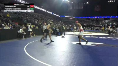 215 lbs Consi Of 16 #2 - Jacob Macias, Oak Hills (SS) vs Jordan Schwarm, Ukiah (NC)