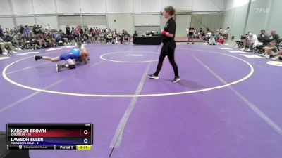 126 lbs Placement Matches (16 Team) - Karson Brown, Ohio Blue vs Lawson Eller, Minnesota Blue