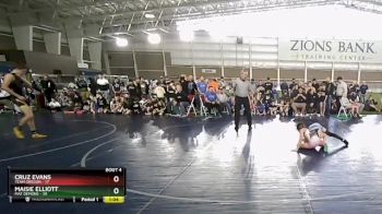 77 lbs Round 2 (4 Team) - Maisie Elliott, Mat Demons vs Cruz Evans, Team Oregon