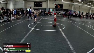 40 lbs 1st Place Match - Nixon Ambrose, Panthers vs Krew Shook, Fort Hill Mat Club