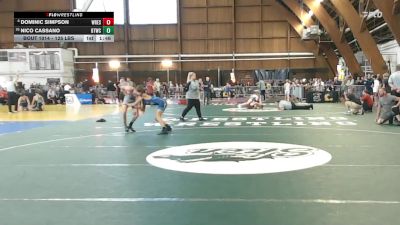 125 lbs Round Of 32 - Dominic Simpson, Wrestlers Way vs Nico Cassano, Btwc