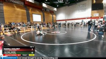 105 lbs Semifinal - Russell Goolsbey, Powell Middle School vs Tayten Jacks, Lander Middle School