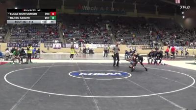 113 lbs Cons. Round 2 - Lucas Montgomery, Spencer County vs Daniel Sabato, Western