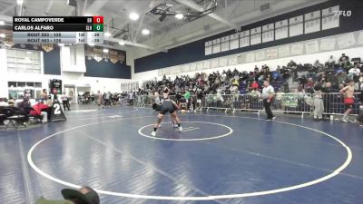 126 lbs Cons. Round 2 - Carlos Alfaro, Sonora (La Habra) vs Royal Campoverde, Diamond Ranch