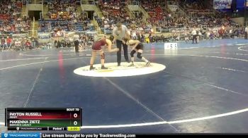 130 lbs Champ. Round 1 - MaKenna Zietz, Bismarck Legacy vs Payton Russell, Minot