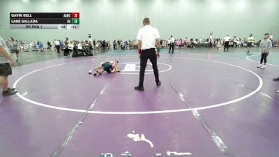 65 lbs Rr Rnd 1 - Gavin Bell, All American Wrestling Club Blue - EL vs Lane Sallada, Buffalo Valley-Black - EL
