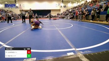 138 lbs Quarterfinal - Kemauree Lovelace, Pin-King All Stars vs Corey Harris, HURRICANE WRESTLING ACADEMY