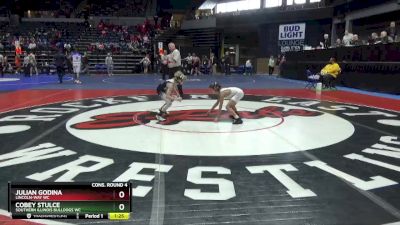 60 lbs Cons. Round 4 - Cobey Stulce, Southern Illinois Bulldogs WC vs Julian Godina, Lincoln-Way WC