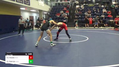 165 lbs Consi Of 8 #2 - Gracen Hayes, Bakersfield vs Quinn Patrick, Cuesta