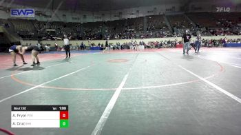 161 lbs Quarterfinal - Addison Pryor, Pryor Tigers Wrestling vs Ayanna Cruz, Shawnee Middle School