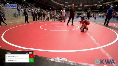 43 lbs Final - Uhdory Holmes, Stl Warriors vs JD Baker, Hilldale Youth Wrestling Club