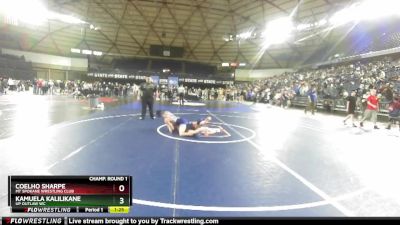 132 lbs Champ. Round 1 - Kamuela Kalilikane, UP Outlaw WC vs Coelho Sharpe, Mt Spokane Wrestling Club