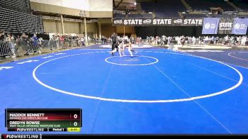120 lbs Champ. Round 1 - Dredyn Rowse, West Valley (Spokane) Wrestling Club vs Maddox Bennett, Damaged Ear Wrestling Club