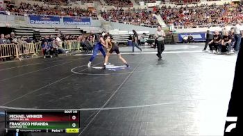 D1-113 lbs Cons. Round 3 - Michael Winiker, Corona Del Sol vs Francisco Miranda, Sunnyside H.S.