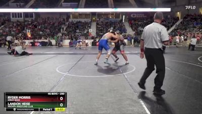 250 lbs Champ. Round 1 - Landon Heise, Wichita Wrestling Club vs Ryder Morris, Great Bend