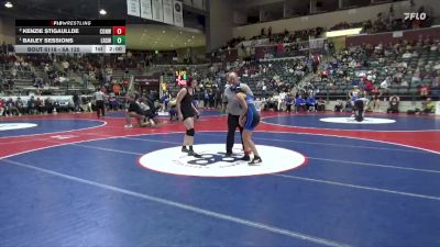 6A 125 lbs Cons. Semi - Bailey Sessions, Little Rock Southwest High School vs Kenzie Stigaullde, CONWAY HIGH SCHOOL